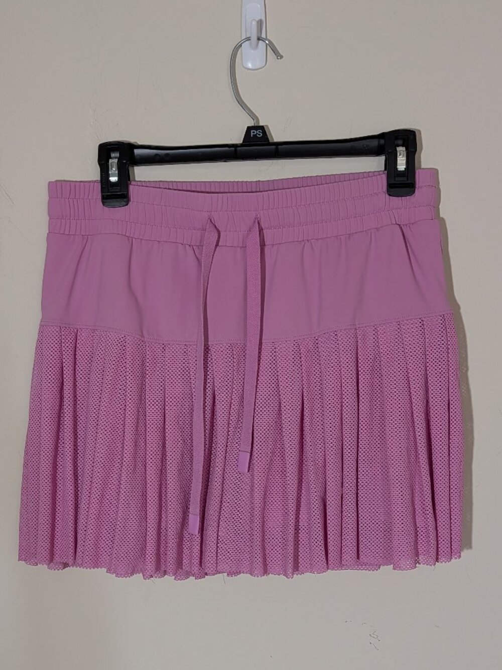 JoyLab Pleated Mesh Drawstring Elastic Waist Active Tennis Skort Size M Hot Pink